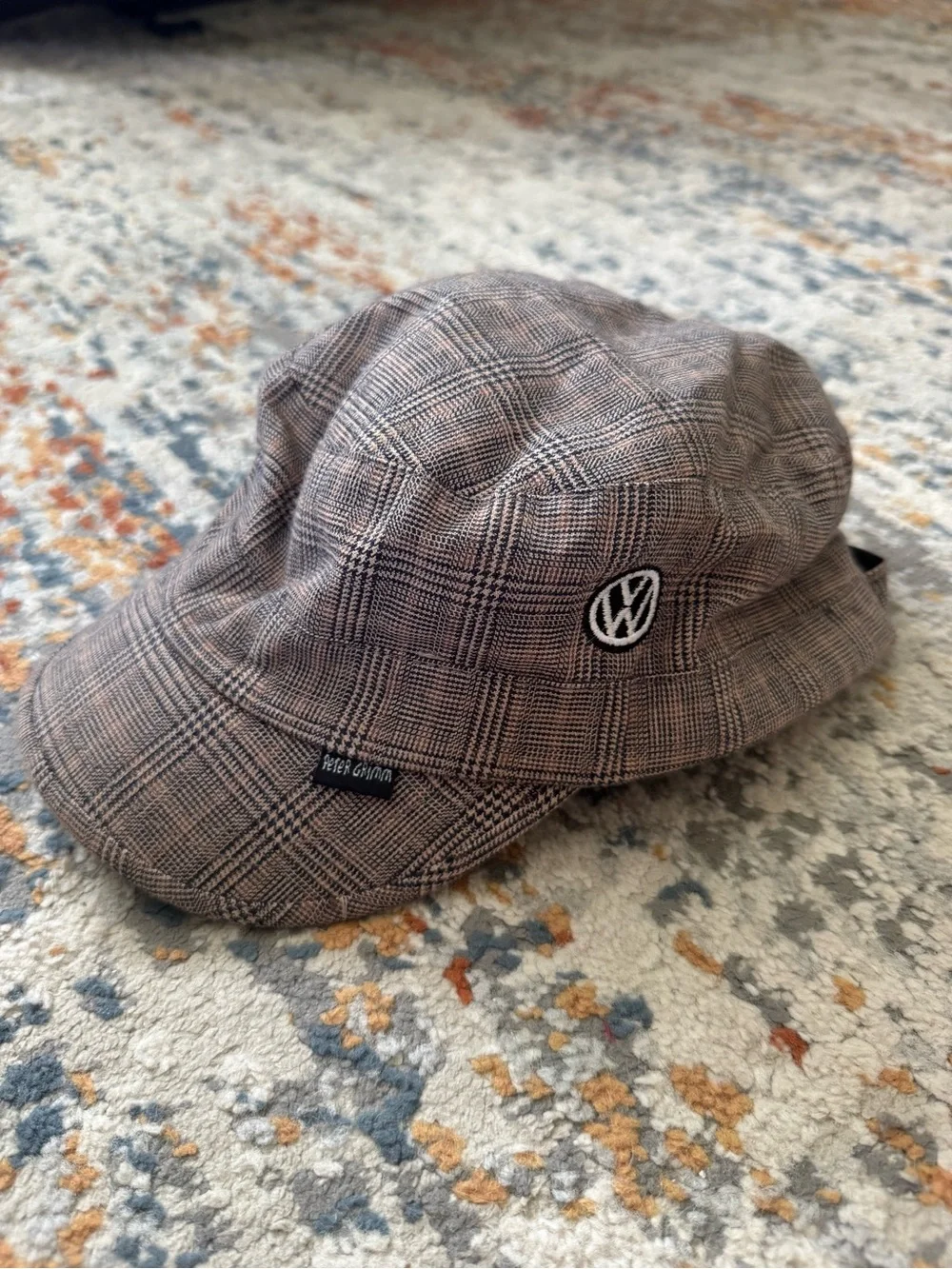 Peter Grimm for VW Brown Plaid Newsboy Cap